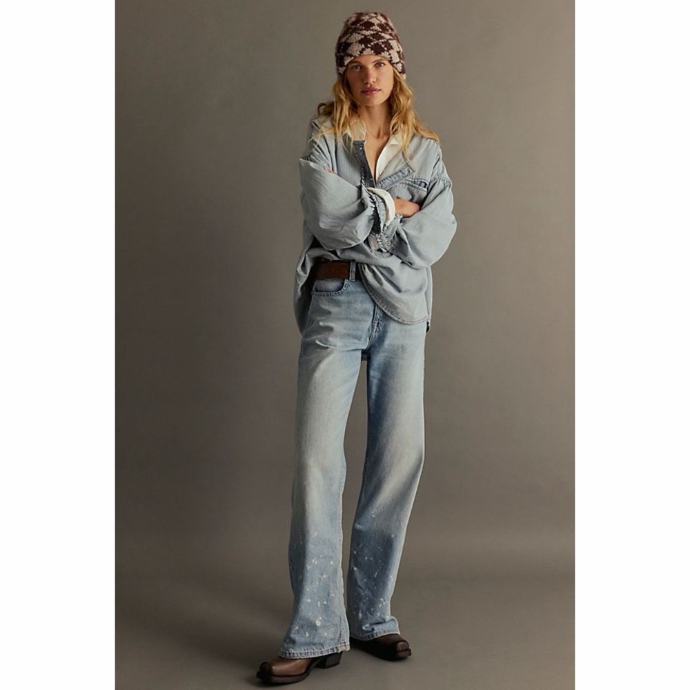 Free People We The Free Tinsley Baggy High-Rise Jeans, size 27